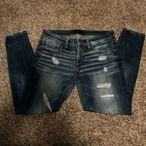 Buckle Black Mid Rise Ankle Skinny jeans